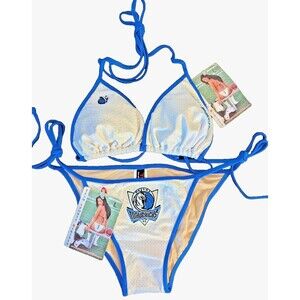 Dallas Mavericks Womens Size Large Bikini Swim Bathing Suit  NBA NWT